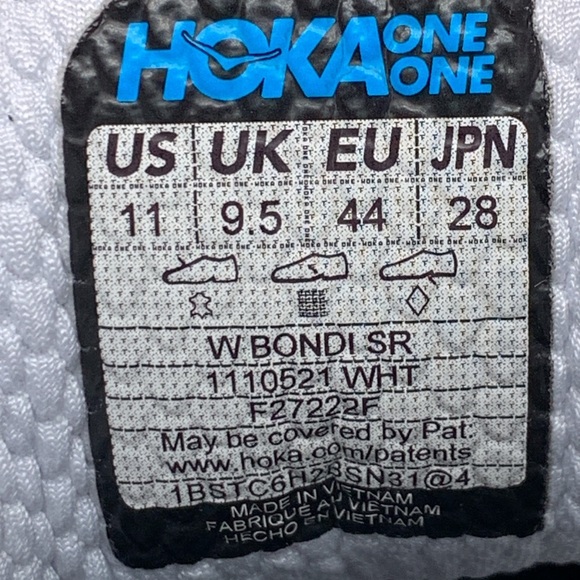 Hoka One Bondi SR White Walking / Running Shoes Women's Sz 11 - Picture 10 of 10